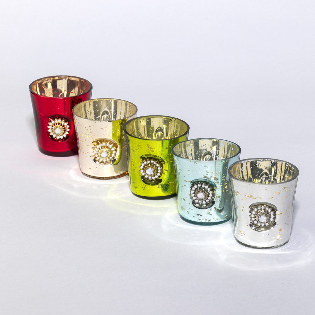 Jewelled tea lights