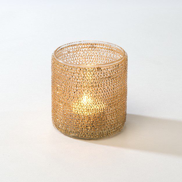 gold ring tea light holder