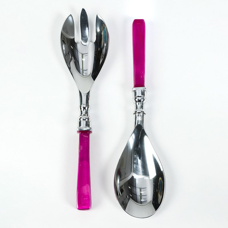 Recycled salad servers pink make an excellent gift.