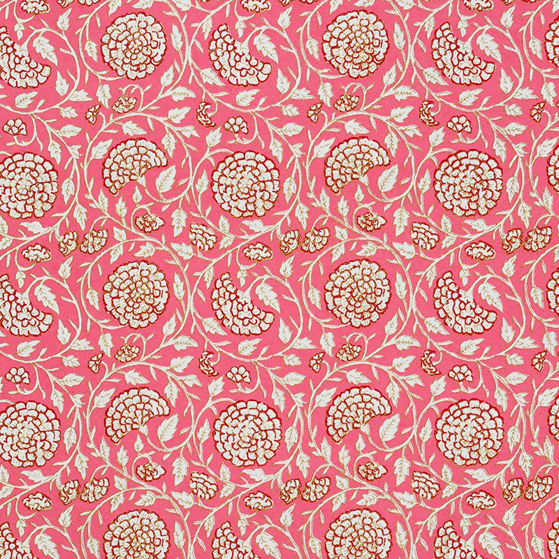Handmade Jaipur floral gift wrap pink is striking and best seller