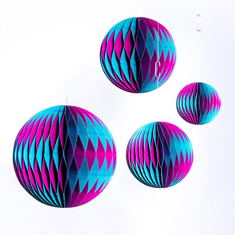 Honeycomb decoration blue/Purple is stylish and sustainable.