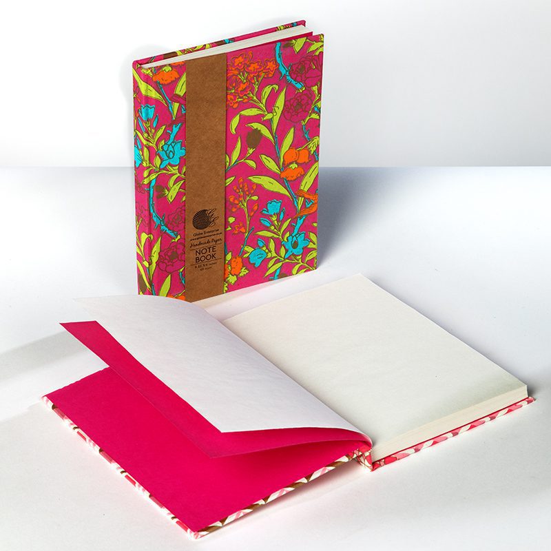 floral vine notebook Pink