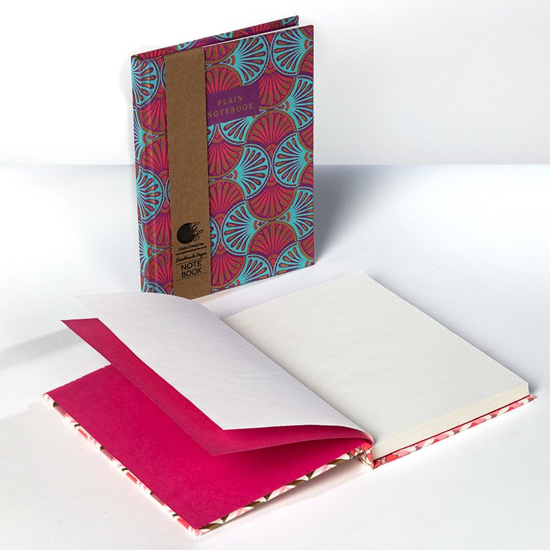 Floral fan handmade notebook has Vibrant with an intricate design